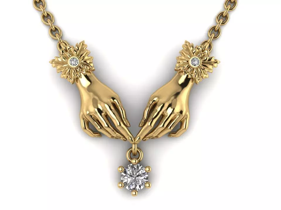 hand maria pendant 3D print model