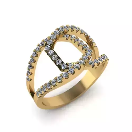 Women Diamond Ring 3dm STL  Render Details - R-21