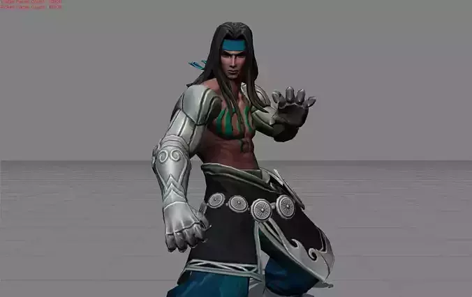 Badang Tribal Warrior Low-poly 3D model