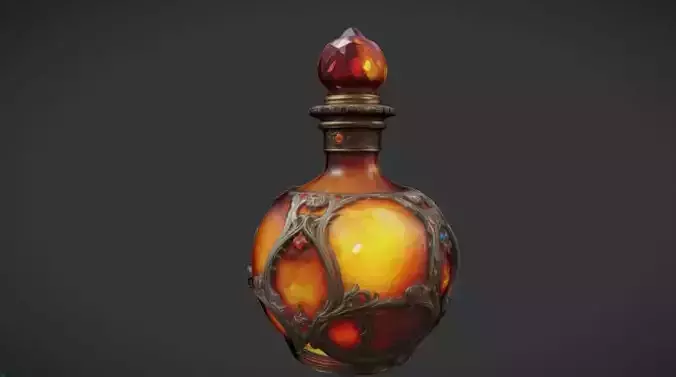 Mystic Ember Flask bottle 3D model