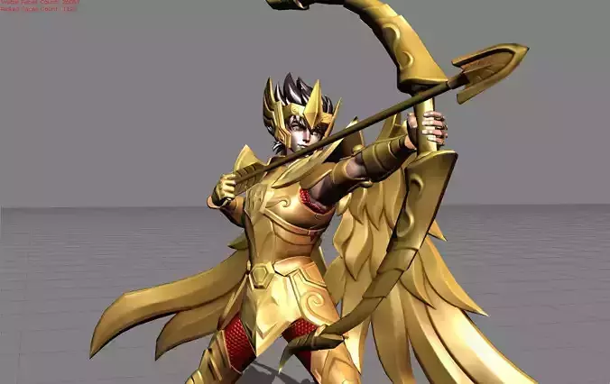 Badang Sagittarius Seiya Low-poly 3D model