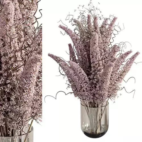 flowers plant in a bouquet glass vase 68