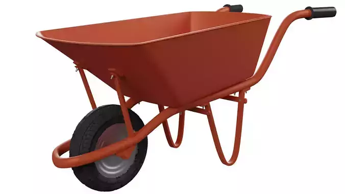 WheelBarrow Low-poly 3D model