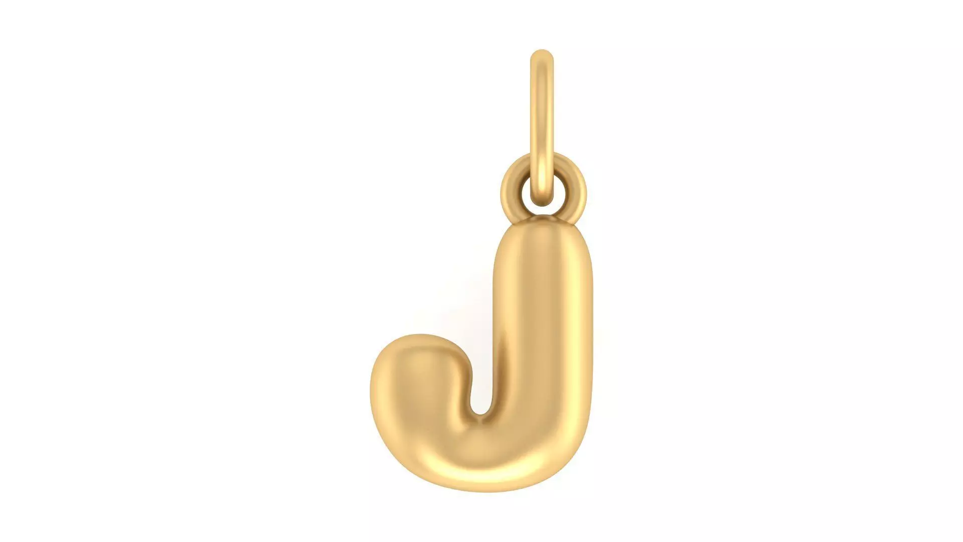 Minimalist Swirl J Alphabet Pendant Free 3D print model