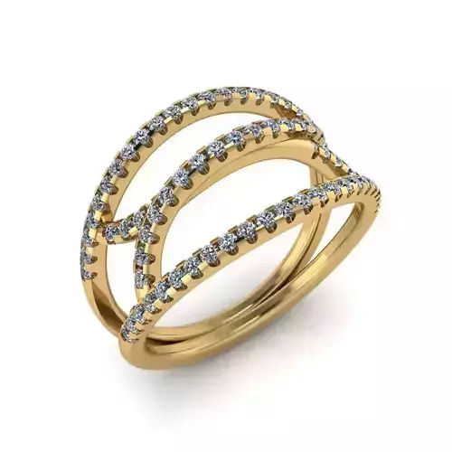 Women Diamond Ring 3dm STL  Render Details - R-22