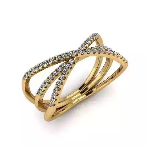 Women Diamond Ring 3dm STL  Render Details - R-23