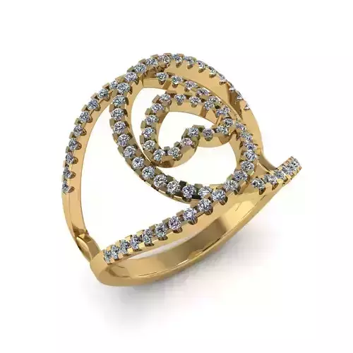 Women Diamond Ring 3dm STL  Render Details - R-24