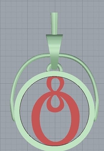 a pendant with Georgian letters 3D print model