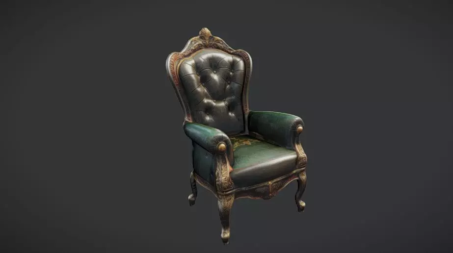 Timeless Throne chair 3D model_0