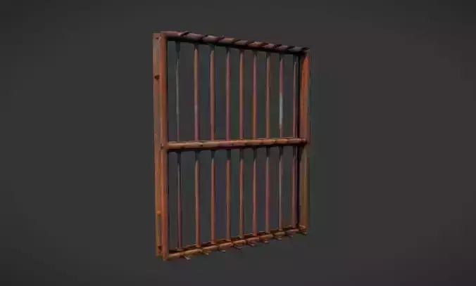 Rusty iron prison bars 