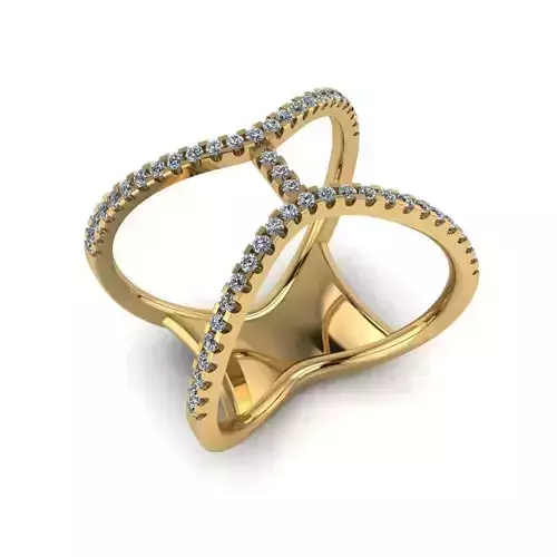Women Diamond Ring 3dm STL  Render Details - R-26