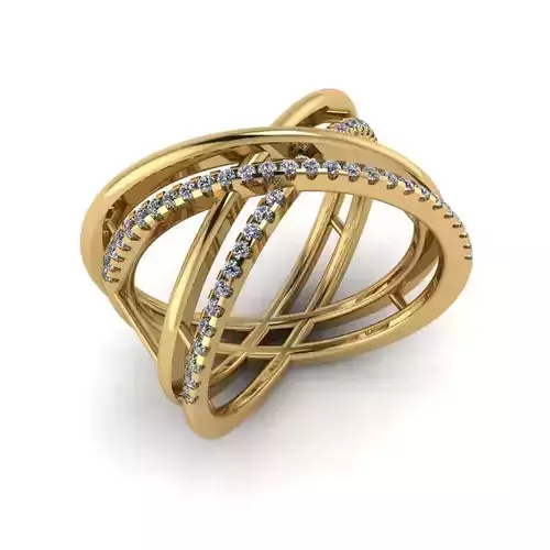 Women Diamond Ring 3dm STL  Render Details - R-27