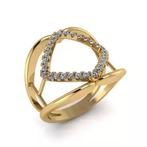 Women Diamond Ring 3dm STL  Render Details - R-28