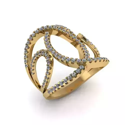 Women Diamond Ring 3dm STL  Render Details - R-29