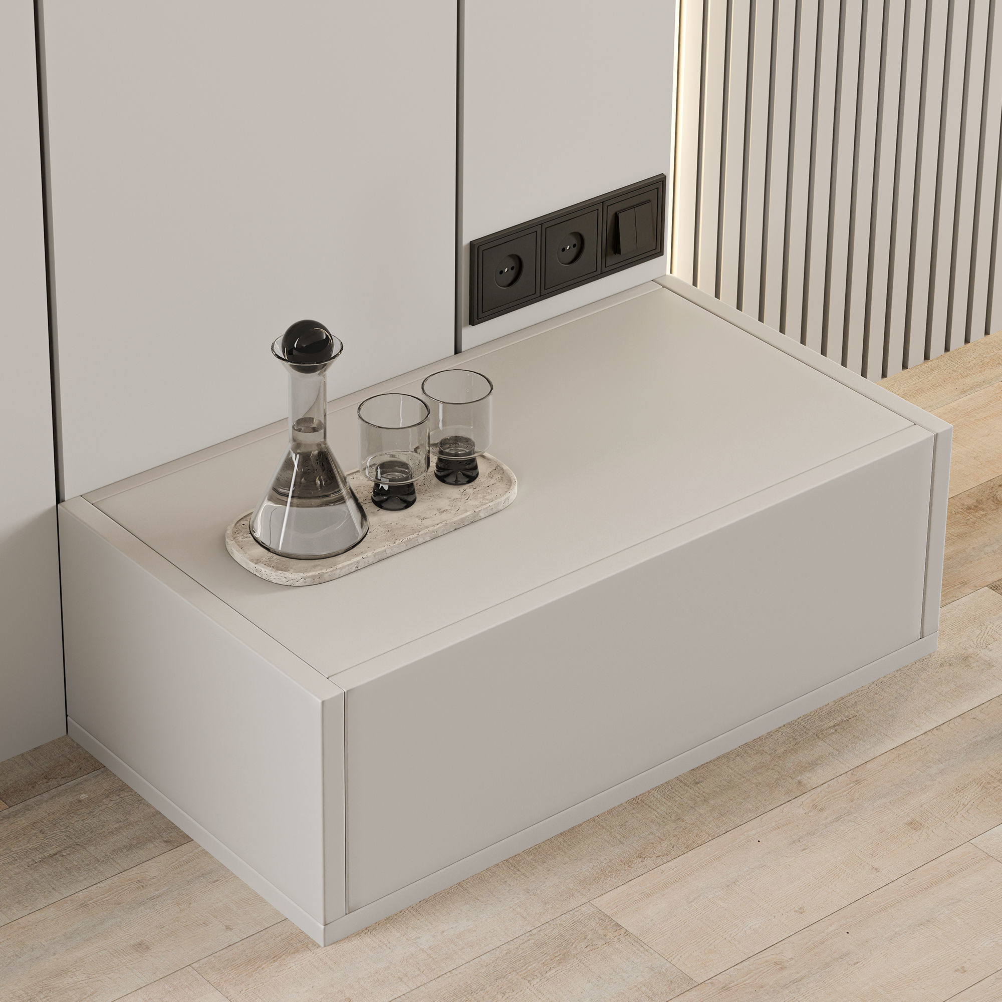 Headboard Wall Panel Composition 07 3D model_4