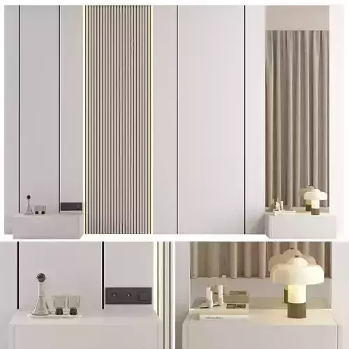 Headboard Wall Panel Composition 07 3D model