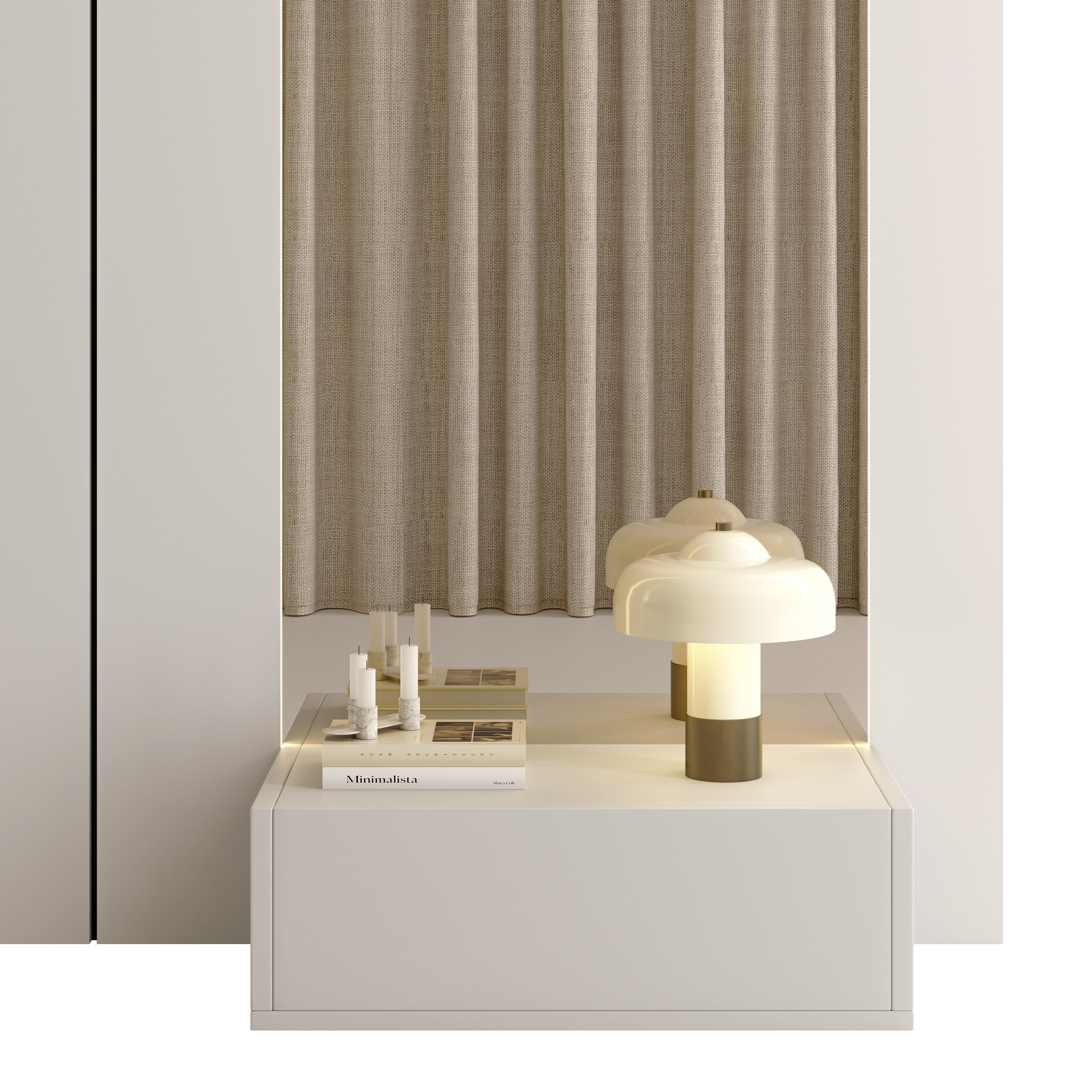 Headboard Wall Panel Composition 07 3D model_2