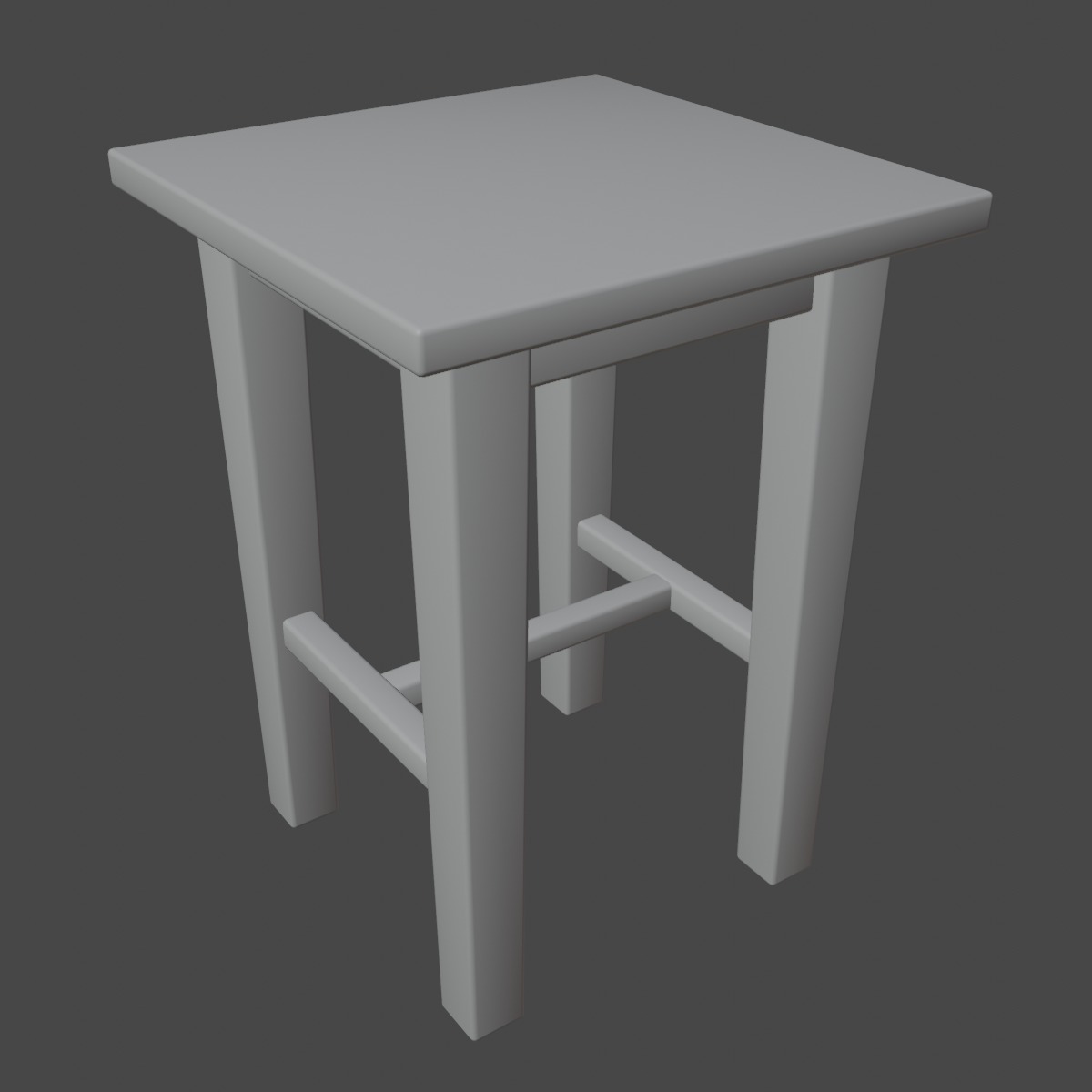 Wooden Chair 01 Low-poly 3D model_8