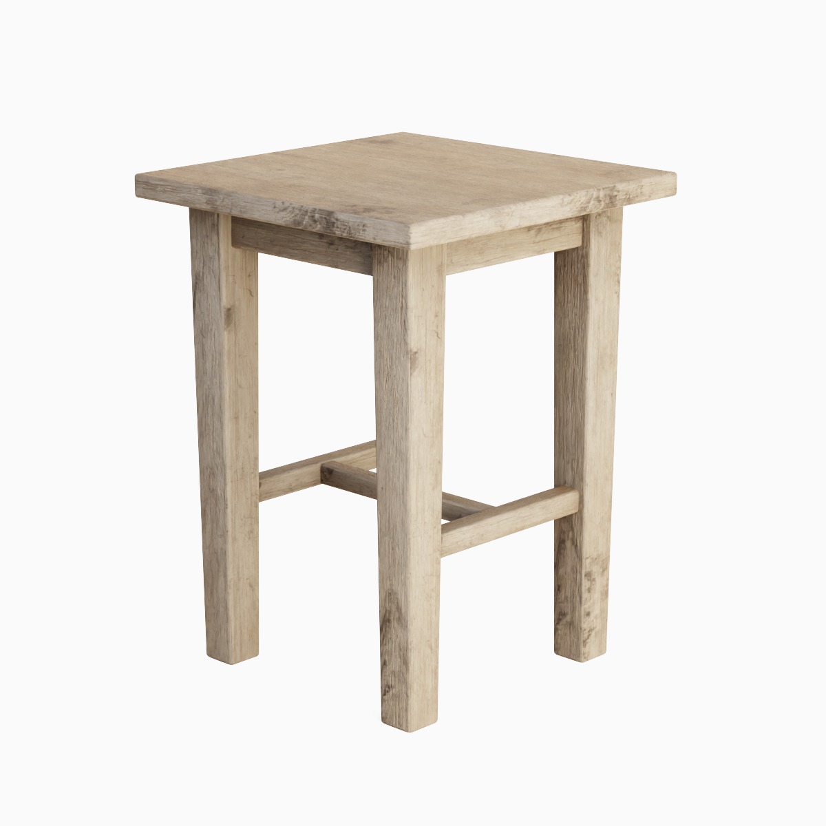 Wooden Chair 01 Low-poly 3D model_3