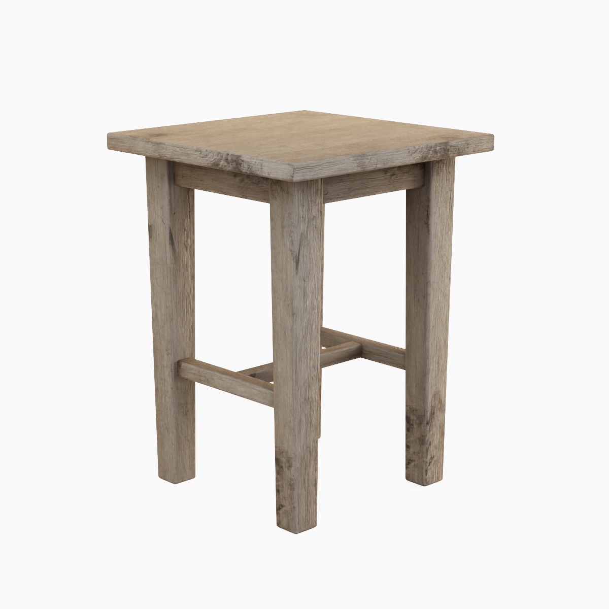 Wooden Chair 01 Low-poly 3D model_2