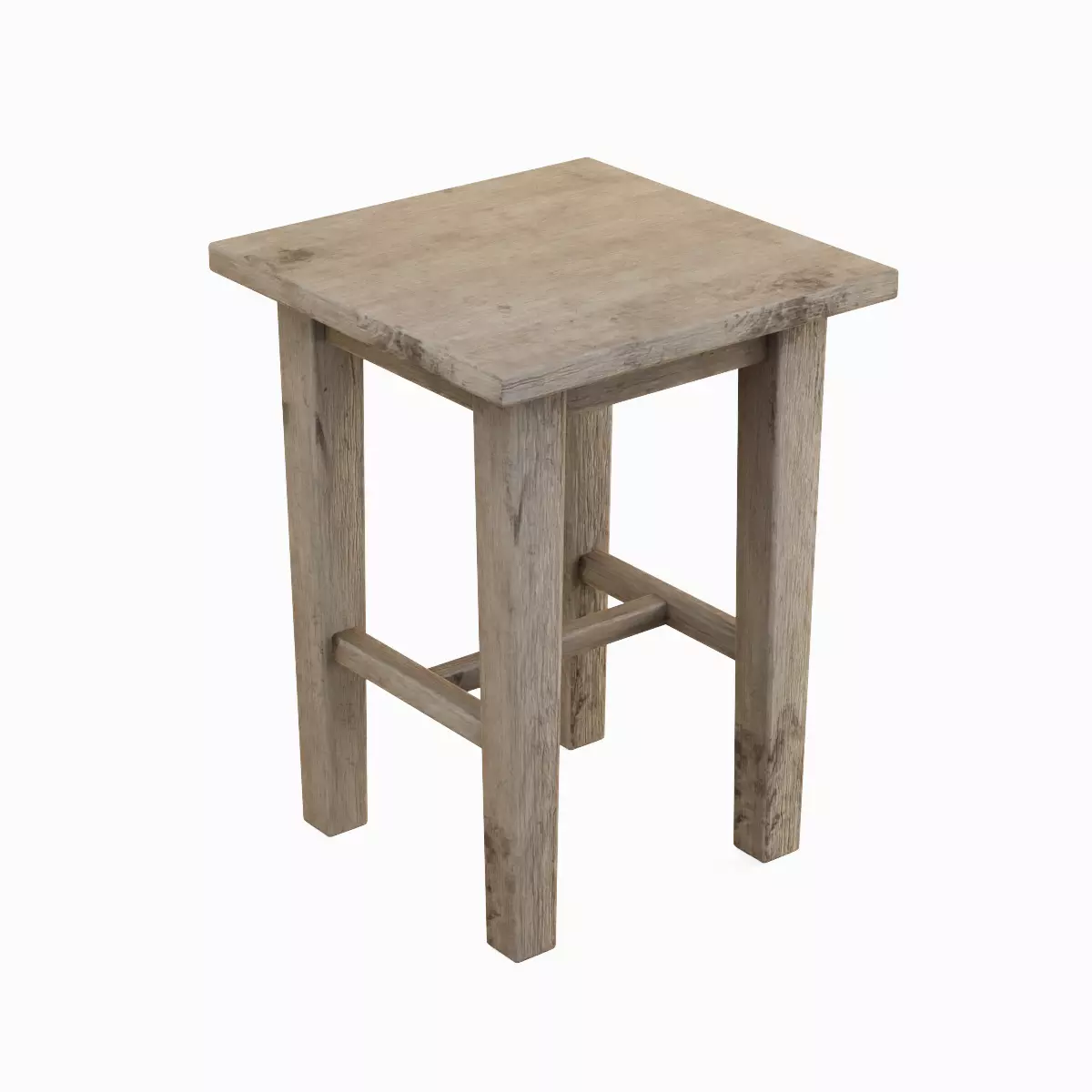 Wooden Chair 01 Low-poly 3D model_0