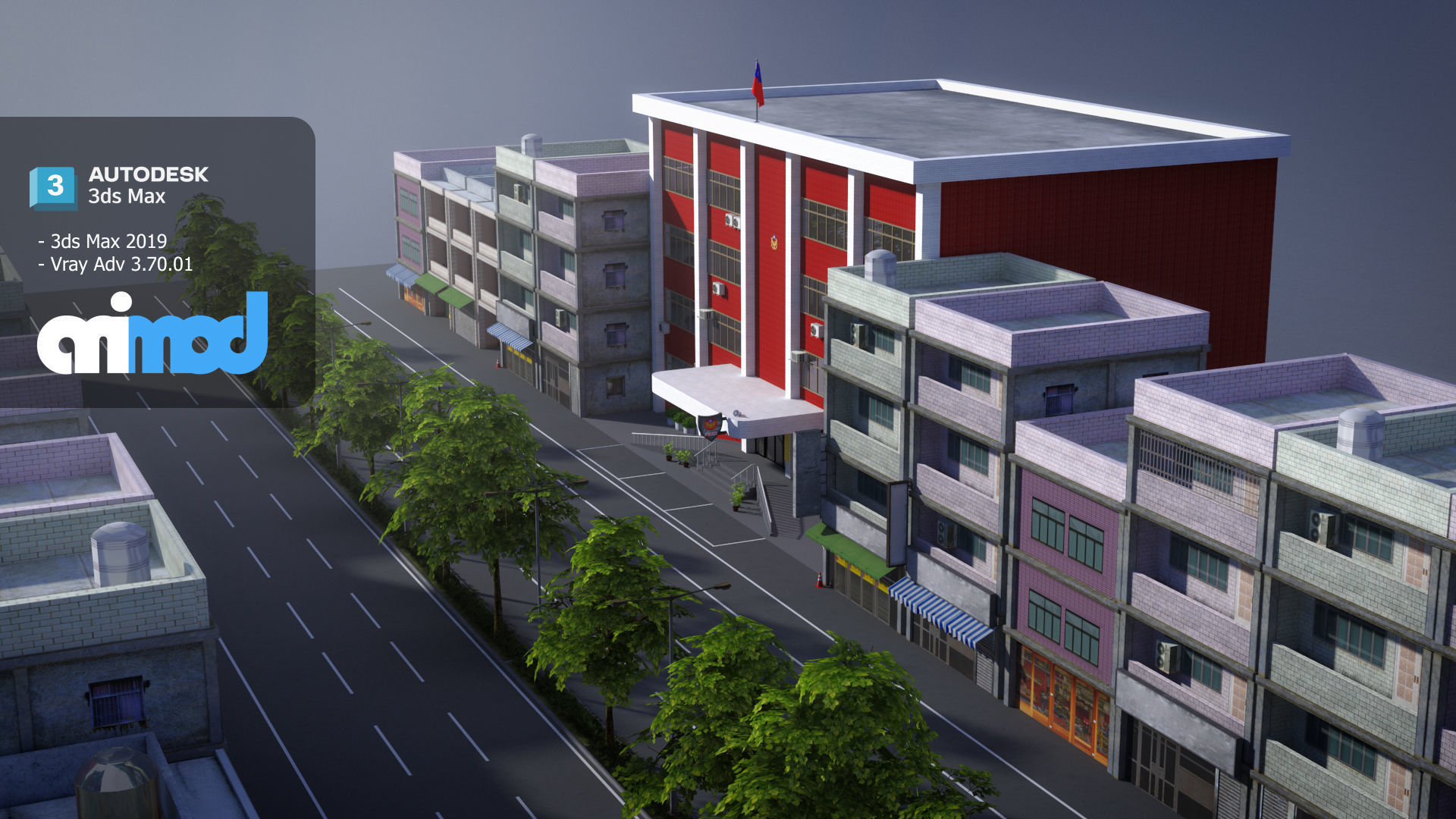Tw Police Station 02 3D model_2