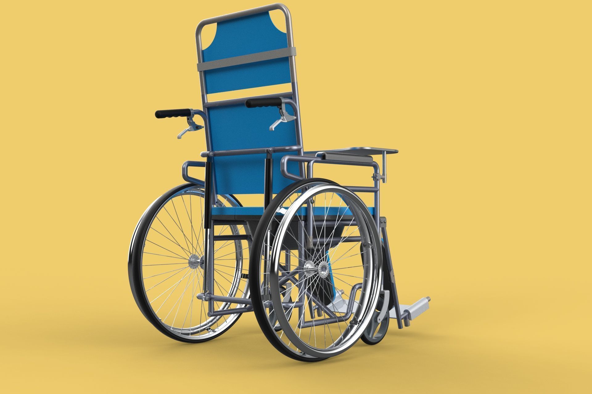 MULTIFUNCTION WHEELCHAIR COMMODE CLOSET TOILET RECLINING FOLDING 3D model_21