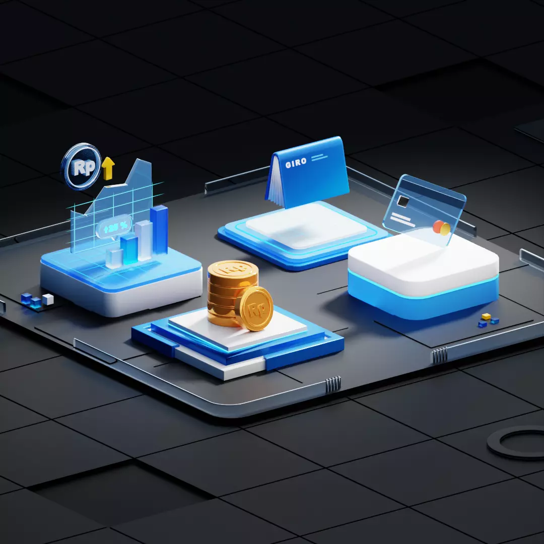  Isometric Digital Transform Iconic Platform 3D model_0