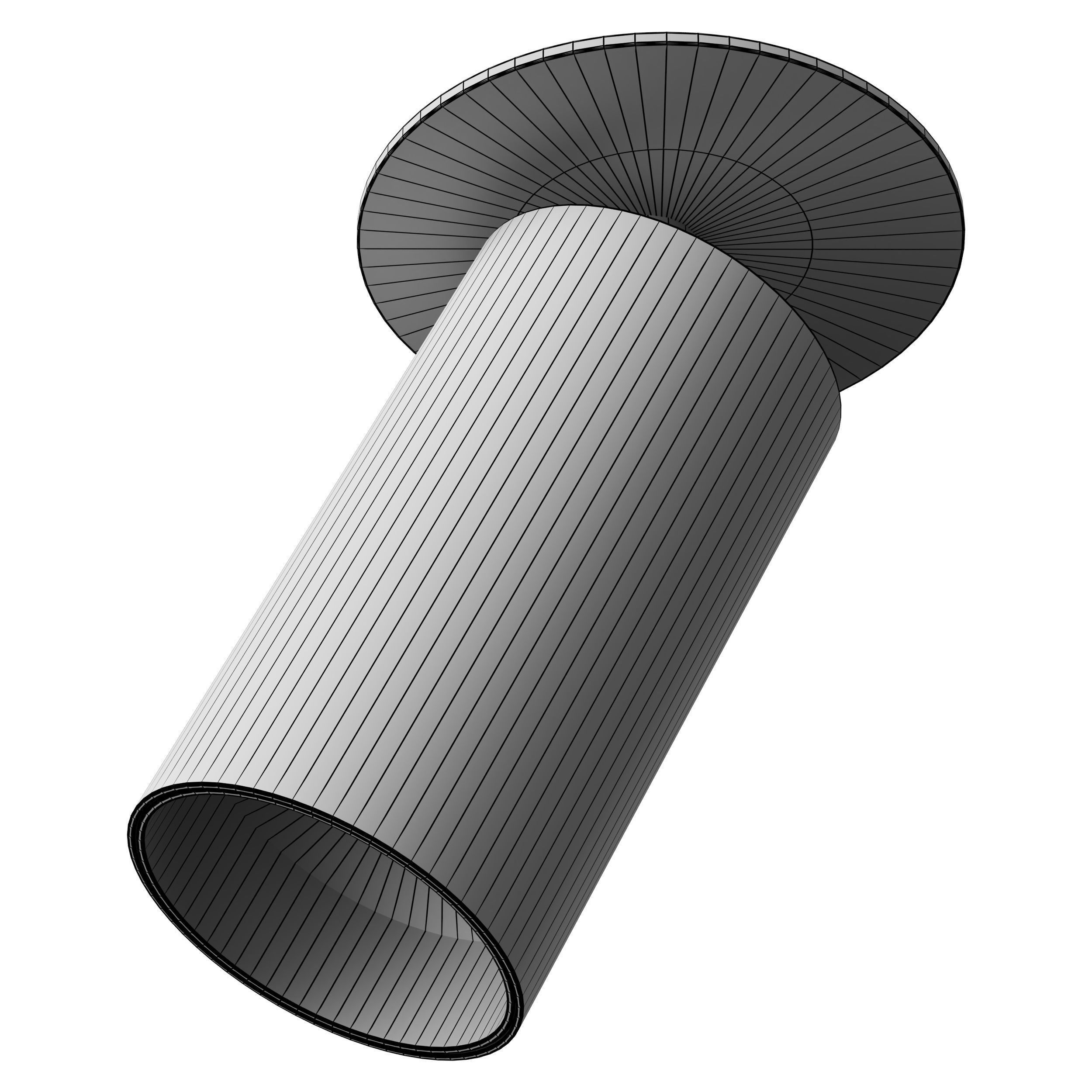 Can 50 Recessed Low-poly 3D model_25