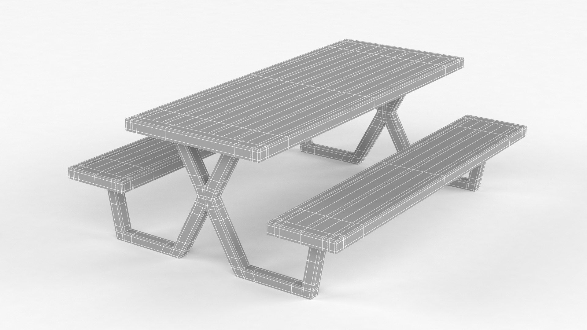 Coffee Table with Iron Legs 3D model_5
