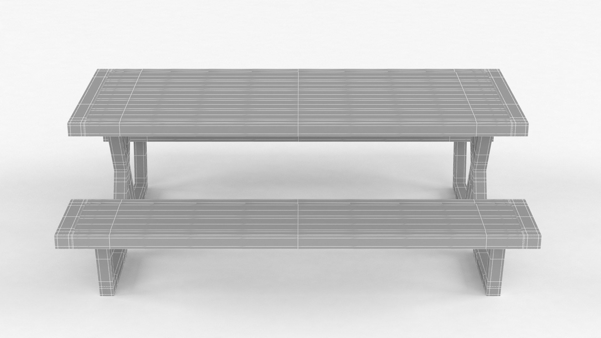 Coffee Table with Iron Legs 3D model_8