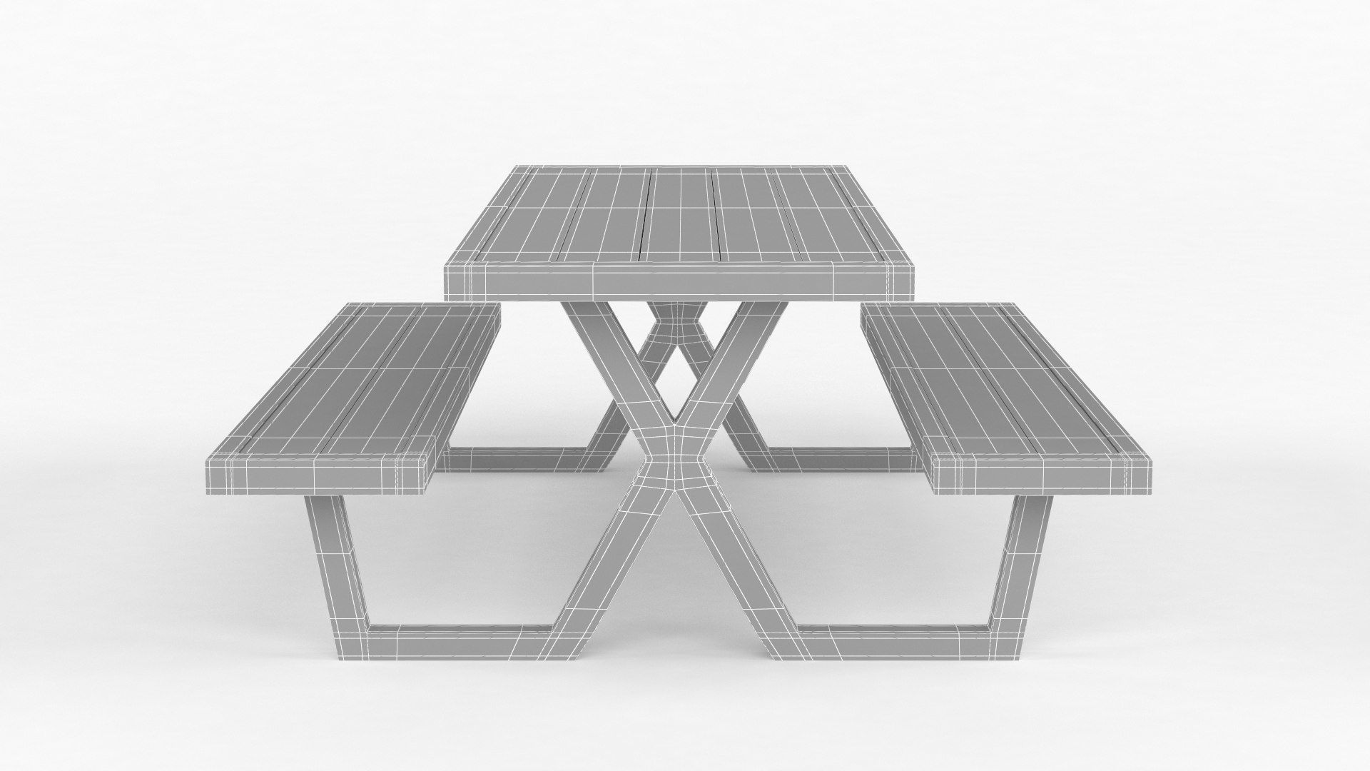 Coffee Table with Iron Legs 3D model_6