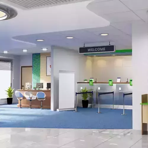 Bank Interior Layout Design