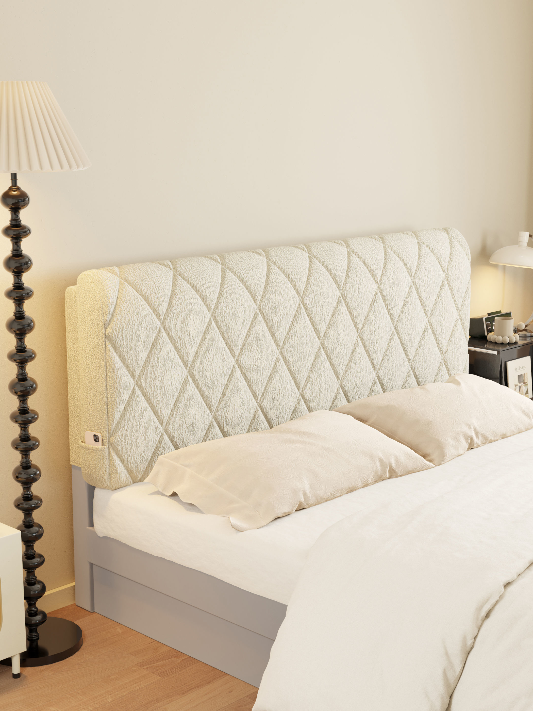 scandinavian bedroom scene 3D model_7