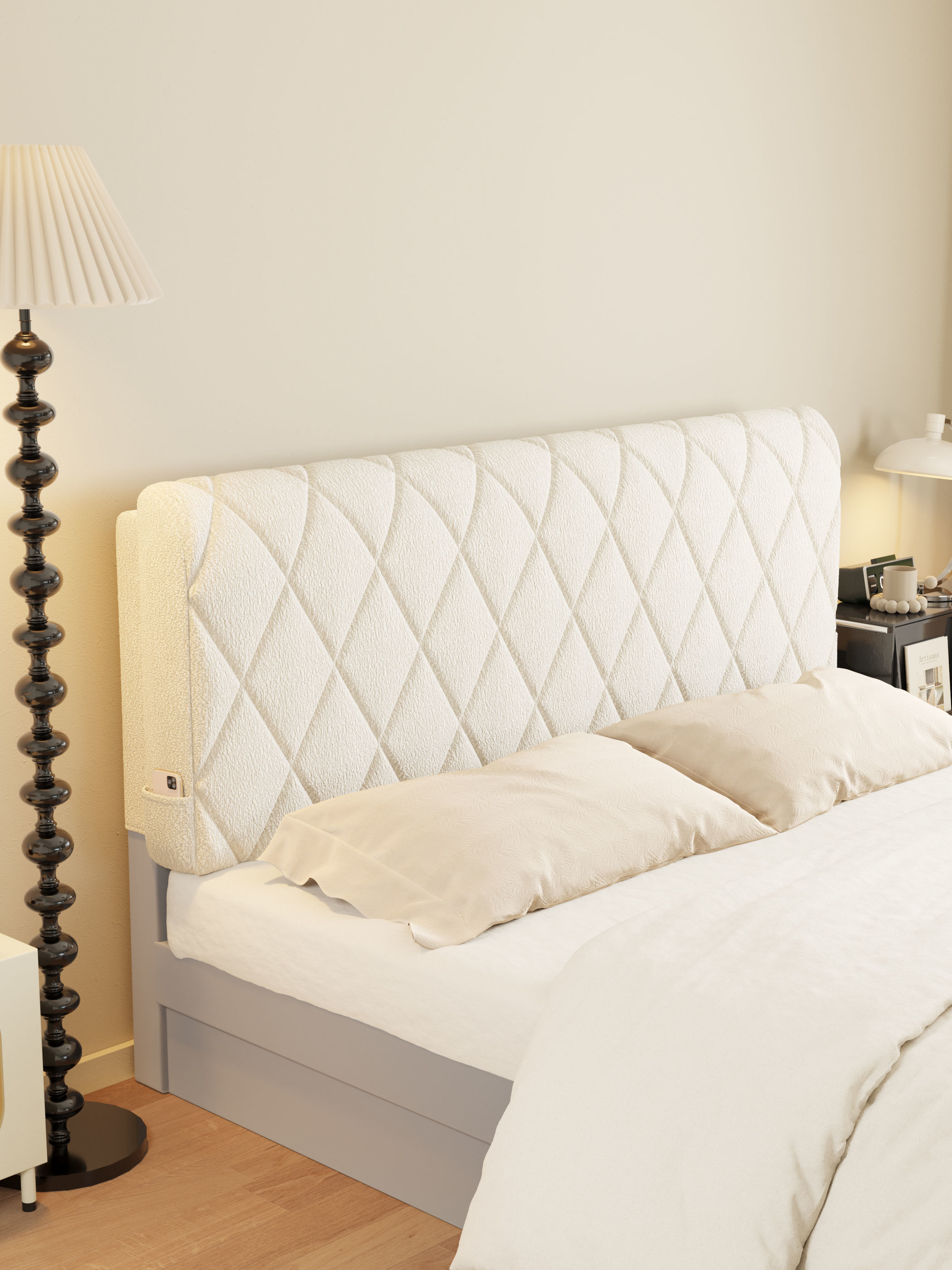 scandinavian bedroom scene 3D model_4