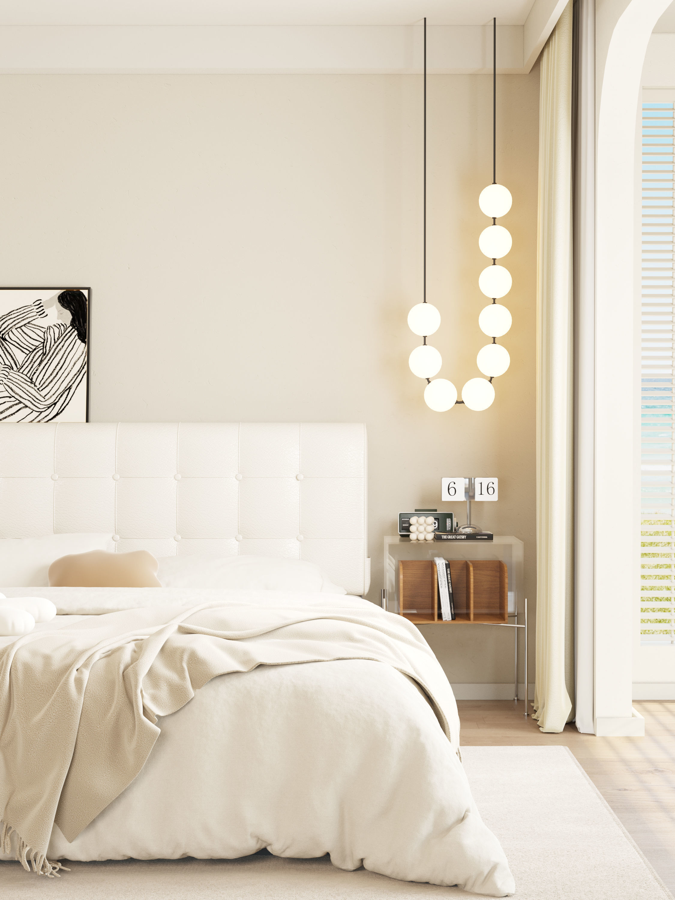 Modern Master Bedroom 3D model_2