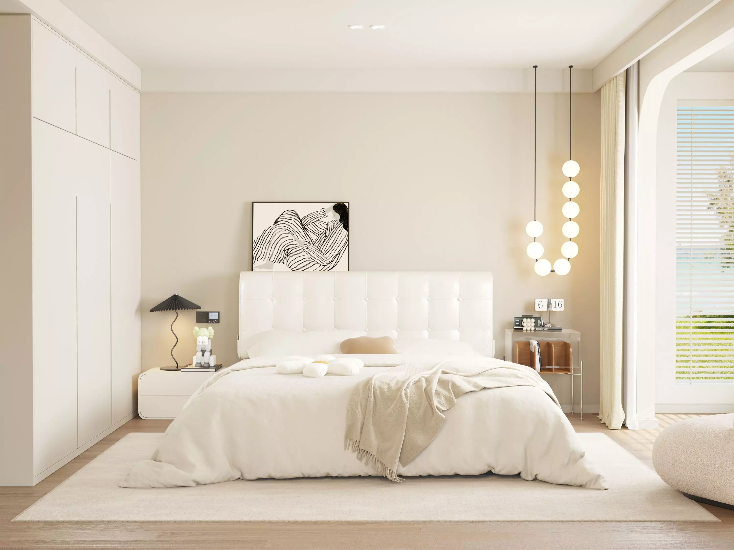 Modern Master Bedroom 3D model_0