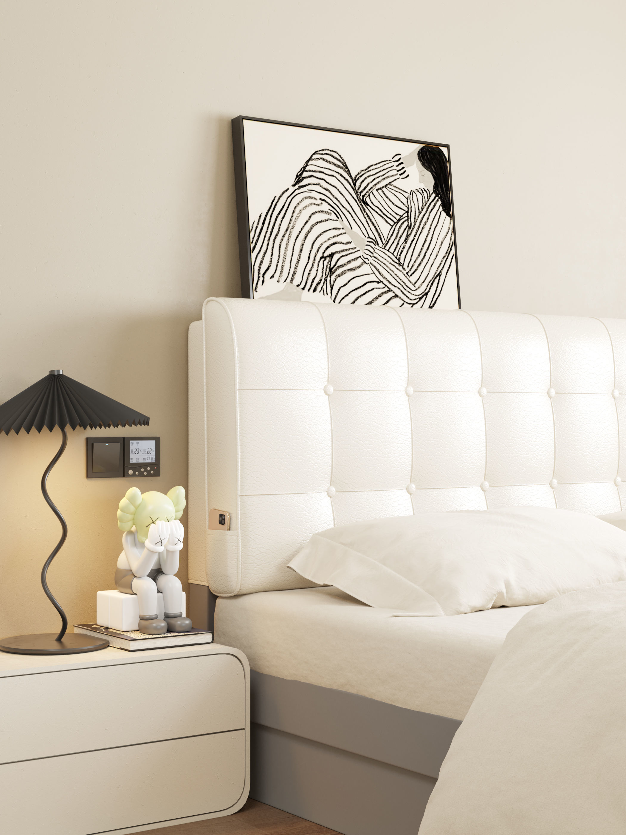 Modern Master Bedroom 3D model_1