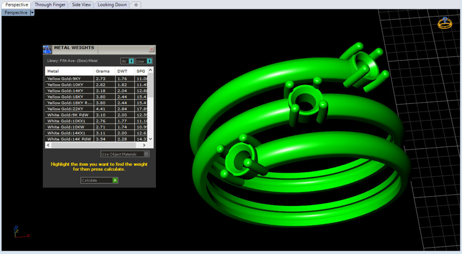 minimalist spiral rings with diamonds 3D print model_8