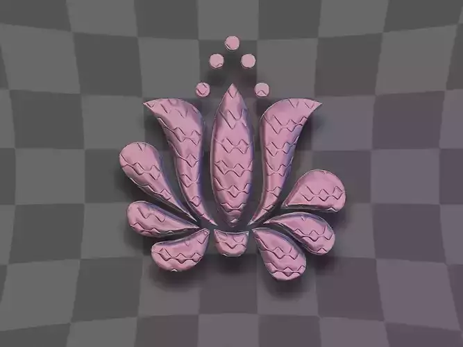 Flower for 3D printing and CNC 3D print model