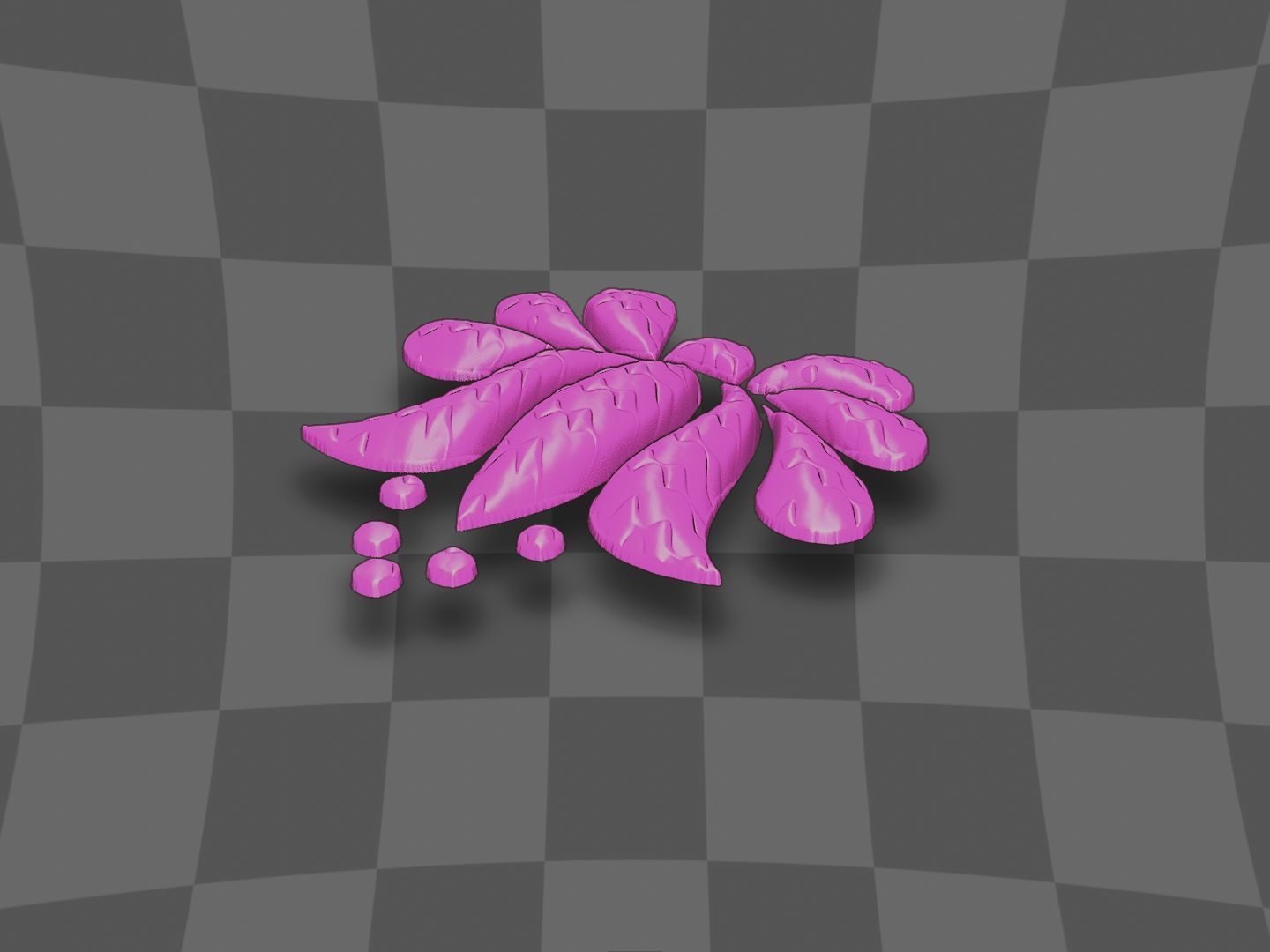 Flower for 3D printing and CNC 3D print model 3D print model_7