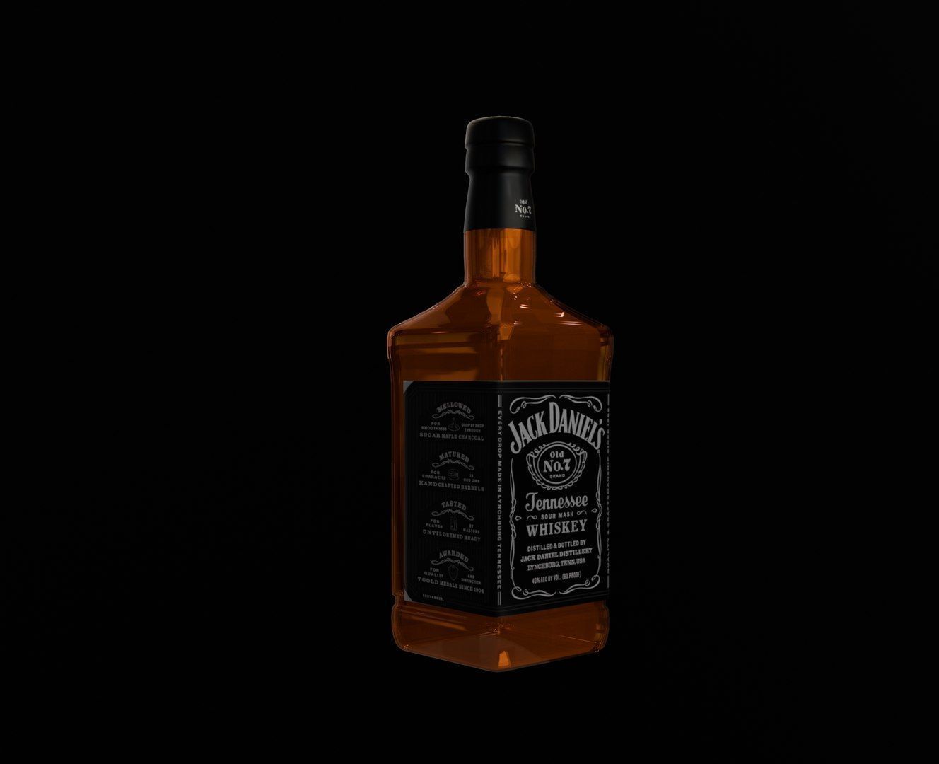 WHISKEY JACK DANIELS Free low-poly 3D model_1