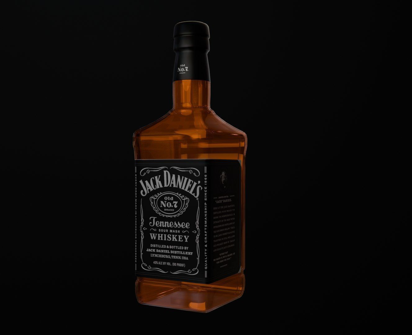 WHISKEY JACK DANIELS Free low-poly 3D model_3