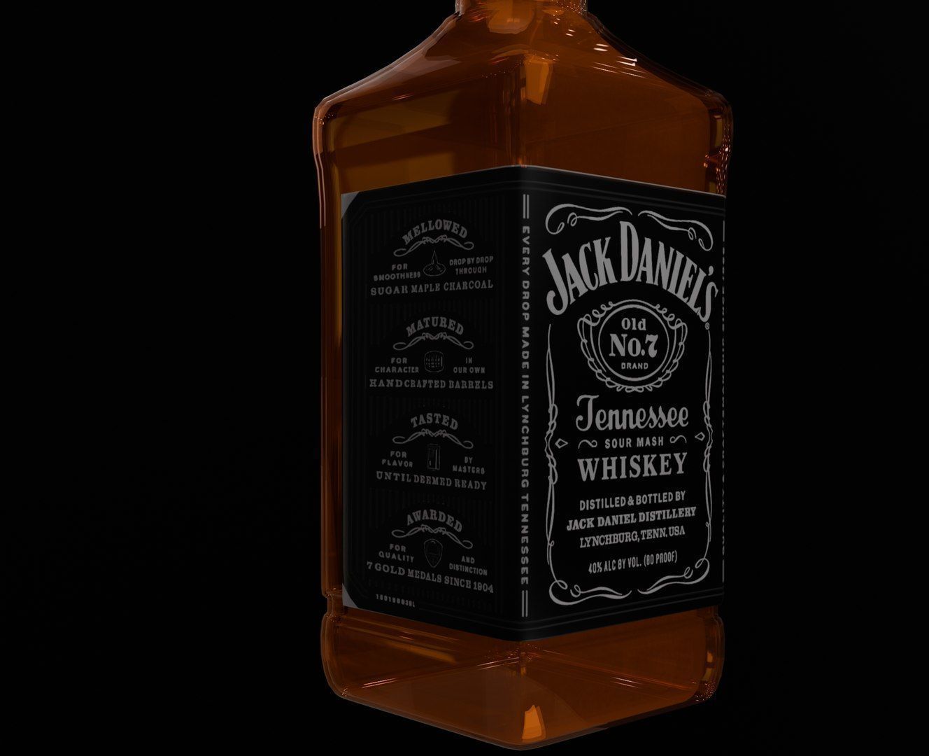 WHISKEY JACK DANIELS Free low-poly 3D model_2