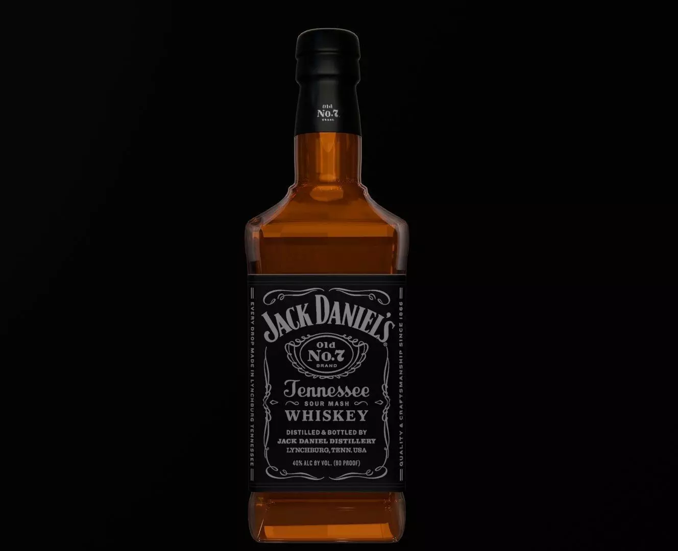 WHISKEY JACK DANIELS Free low-poly 3D model_0