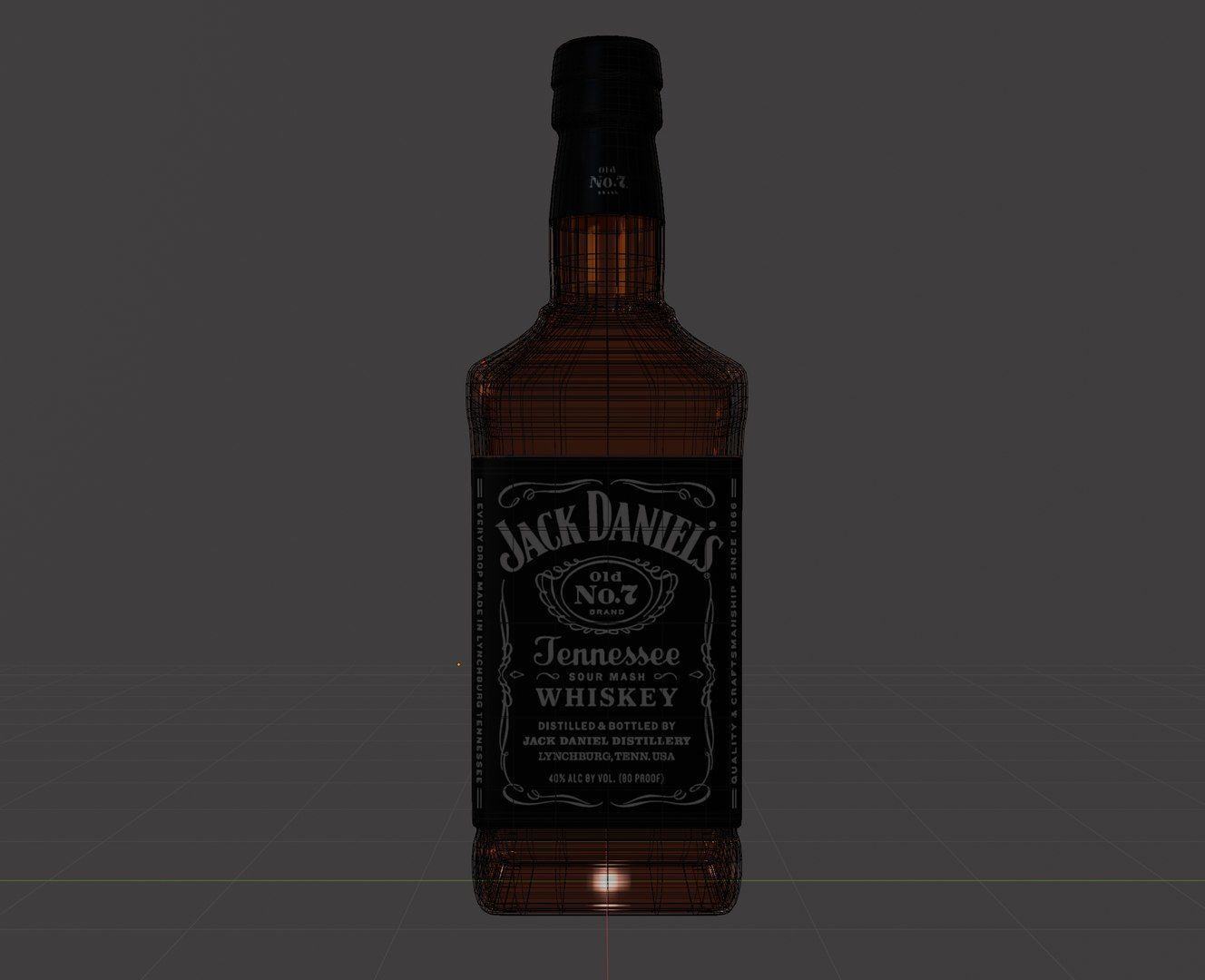 WHISKEY JACK DANIELS Free low-poly 3D model_5
