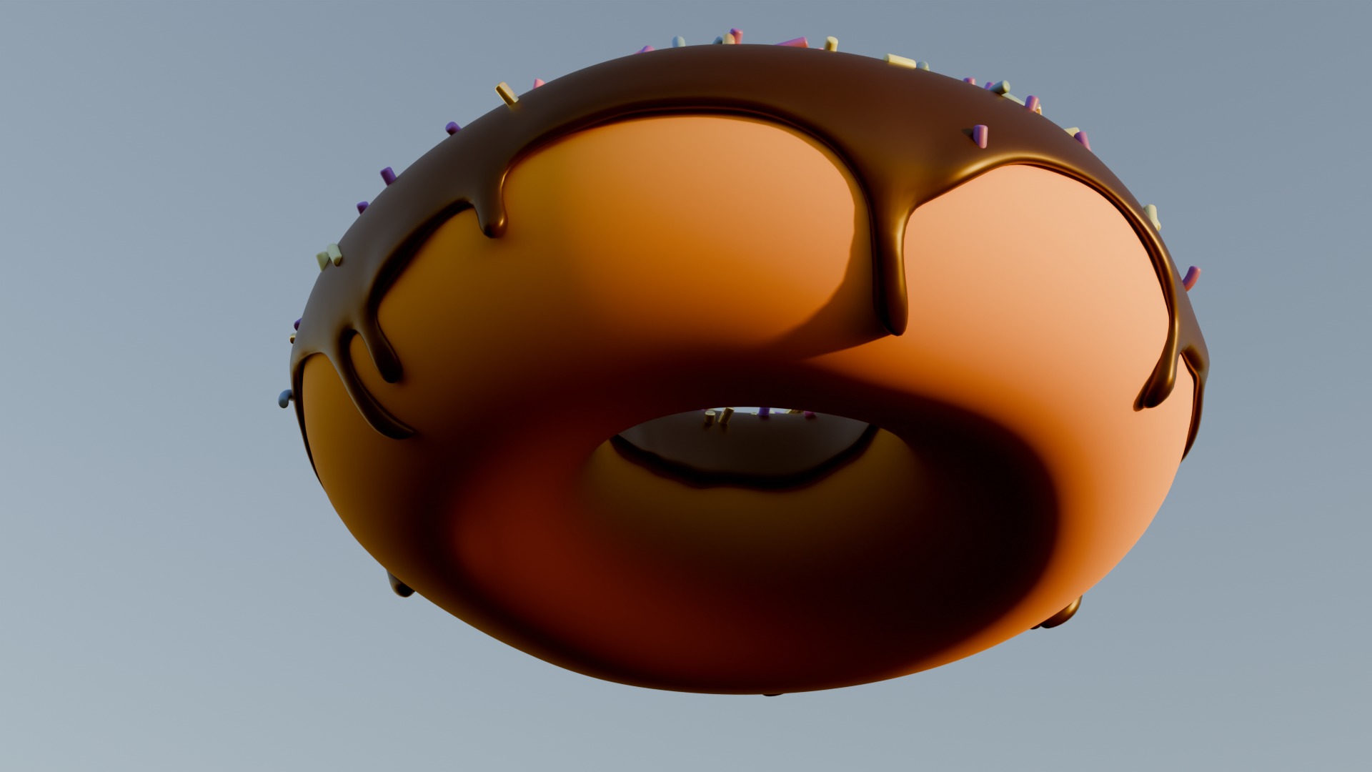 Donut Chocolate 3D model_4