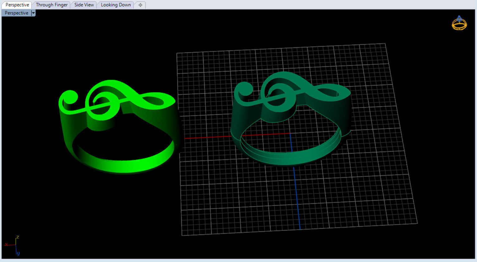 unique sol key ring for music lovers 3D print model_8