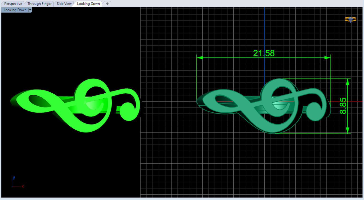 unique sol key ring for music lovers 3D print model_3