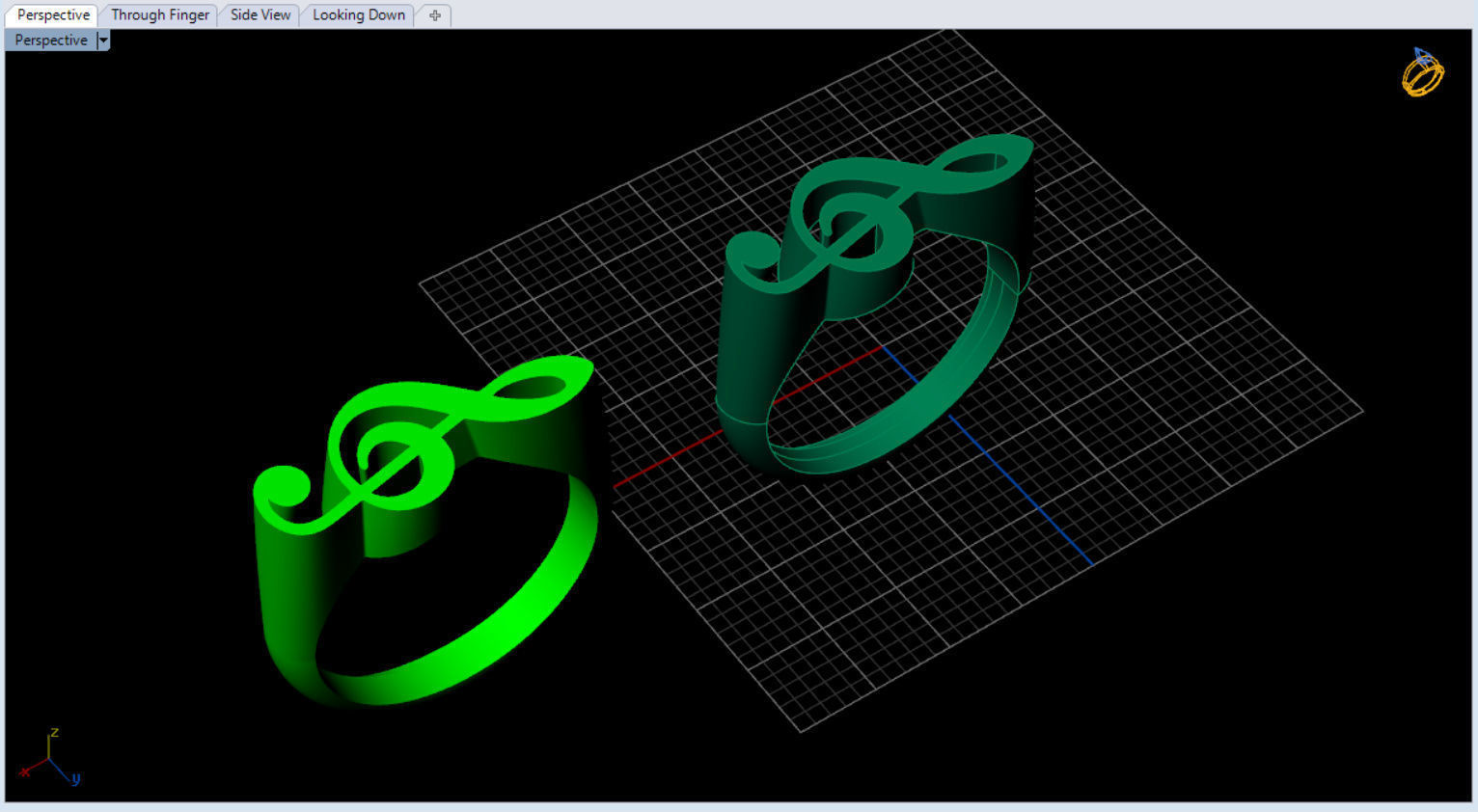 unique sol key ring for music lovers 3D print model_7